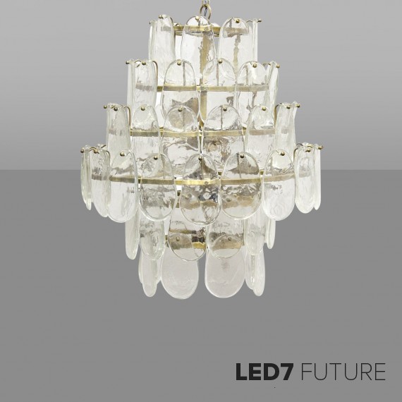 Shabby Slips - Glass Droplet Chandelier